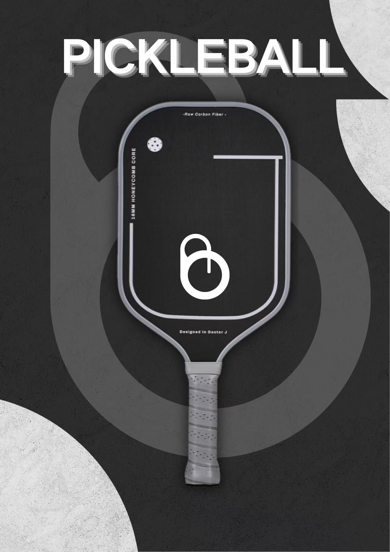 Carbon Fiber Teflon Pickleball Paddle Custom T700 16mm Competition
