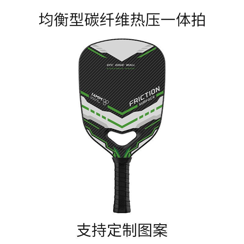 Brand OEM Pickleball Racket Custom Professional Competition Grade Heat Pressed One-piece Carbon Fiber Pickleball Racket